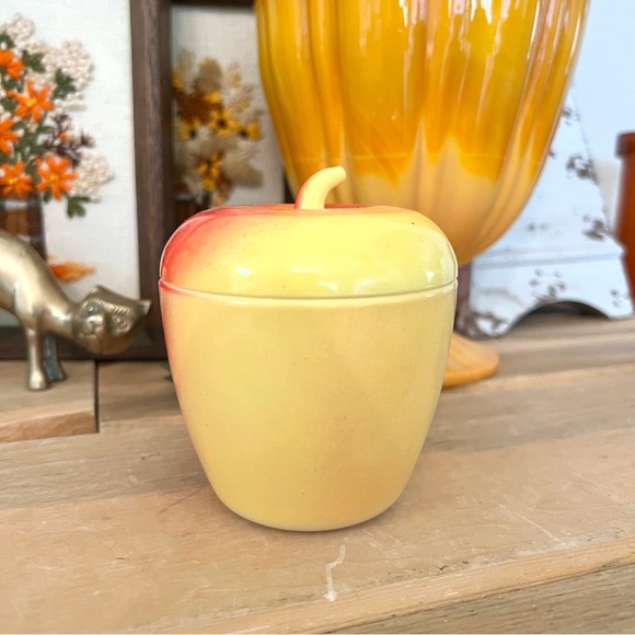 Vintage Hazel Atlas Ombre Apple Jam Jar 4” - Picture 4 of 6